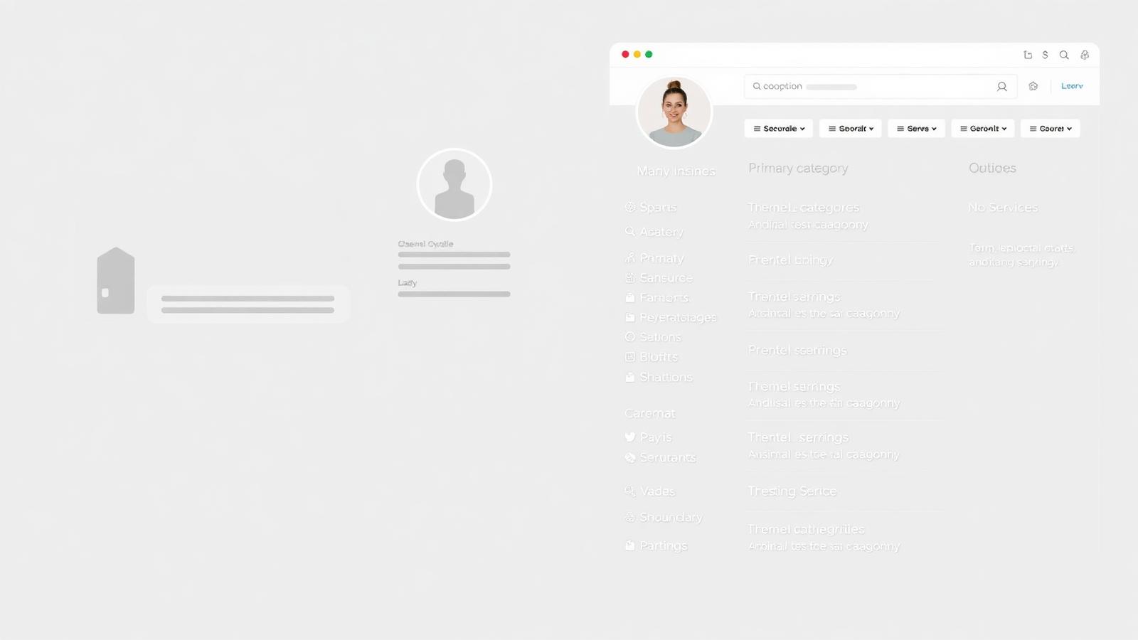 Comparison of a sparse business profile with one category versus a complete profile with categories and services